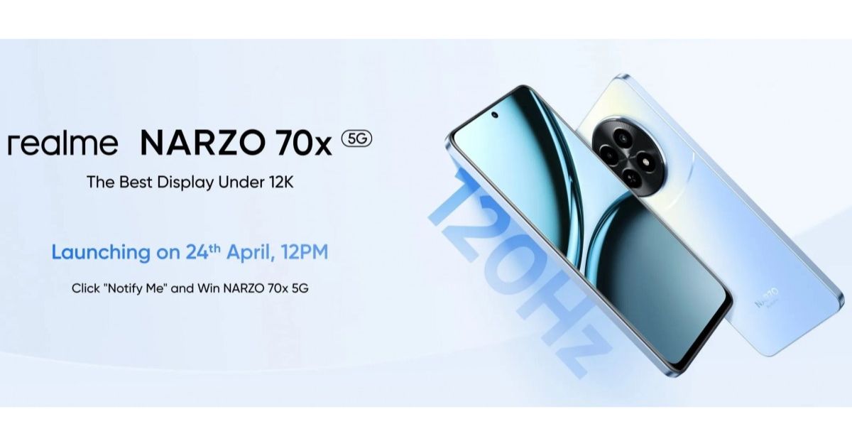 ยืนยัน Realme Narzo 70x 5G จะมาพร้อมหน้าจอ 120Hz เปิดตัว 24 เม.ย. นี้