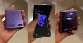 หลุดคลิป Hands On Galaxy Z Flip สีม่วง ยืนยันเครื่องจริงสวยมาก !!