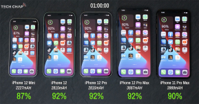 เปรียบเทียบแบตเตอรี่ iPhone 12 mini vs 12 vs 12 Pro vs 12 Pro Max vs iPhone 11 Pro Max กับผลลัพธ์ที่คุณต้องตกใจ !! (มีคลิป)