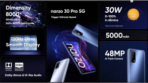 เปิดตัวสมาร์ทโฟน realme Narzo 30 Pro 5G, Narzo 30A และหูฟัง TWS realme Buds Air 2 อ่านข้อมูลสเปค ราคา และวันวางจำหน่ายด้านใน