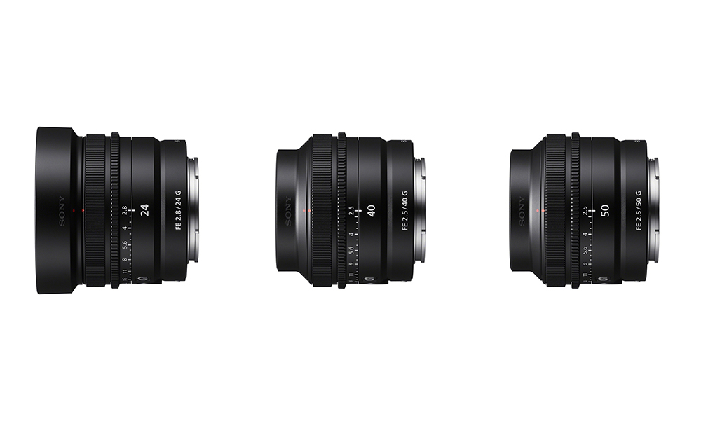 Sony เปิตัวเลนส์ใหม่ด้วยกันสามตัว เน้นเล็ก เบา กับ  FE 24mm F2.8 G , FE 40mm F2.5 G และ FE 50mm F2.5 G