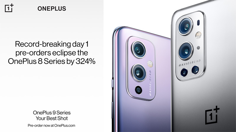 OnePlus 9 Series เปิดจองวันแรก ทำยอดจองสูงกว่า 8 Series ถึง 324 เปอร์เซ็นต์