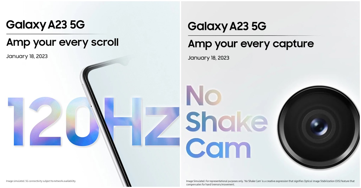 Samsung Galaxy A23 5G และ Galaxy A14 5G ยืนยันสเปค และวันเปิดตัว 18 ม.ค. นี้