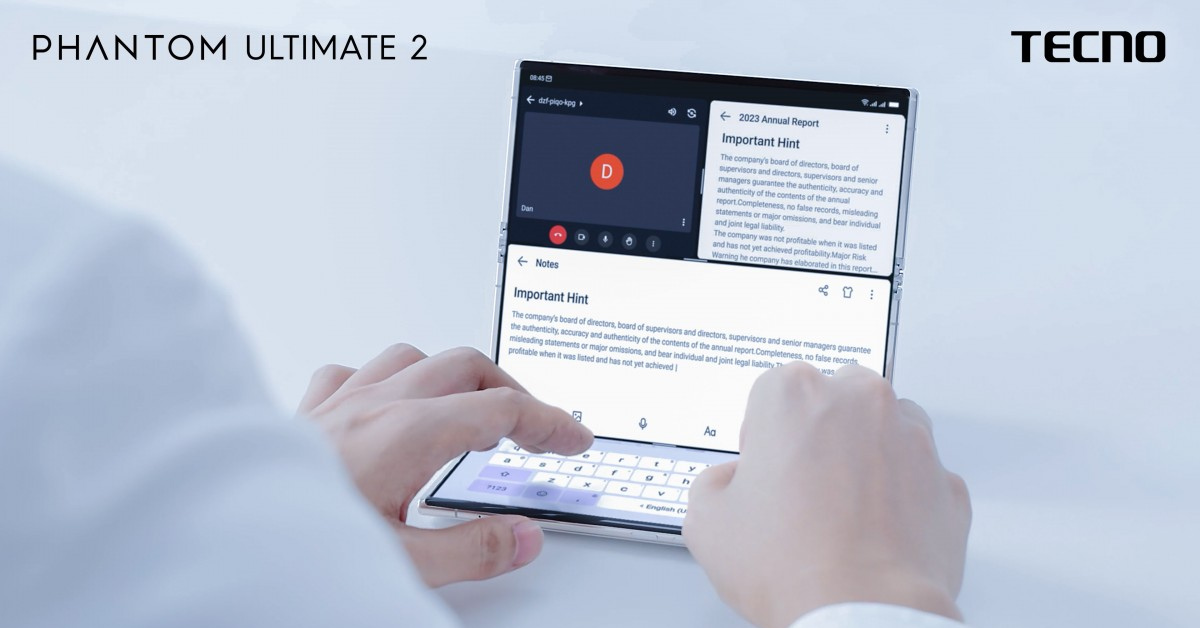 เผยสมาร์ทโฟนคอนเซ็ปต์ Tecno Phantom Ultimate 2 มือถือพับ 3 ทบ กางเป็นจอใหญ่ 10 นิ้วสุดเฟี้ยว