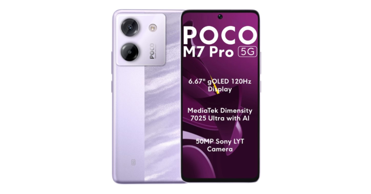 เปิดตัว Poco M7 Pro 5G มาพร้อม Dimensity 7025-Ultra จอใหญ่ 6.67 นิ้ว 120Hz gOLED และกล้อง Sony 50MP