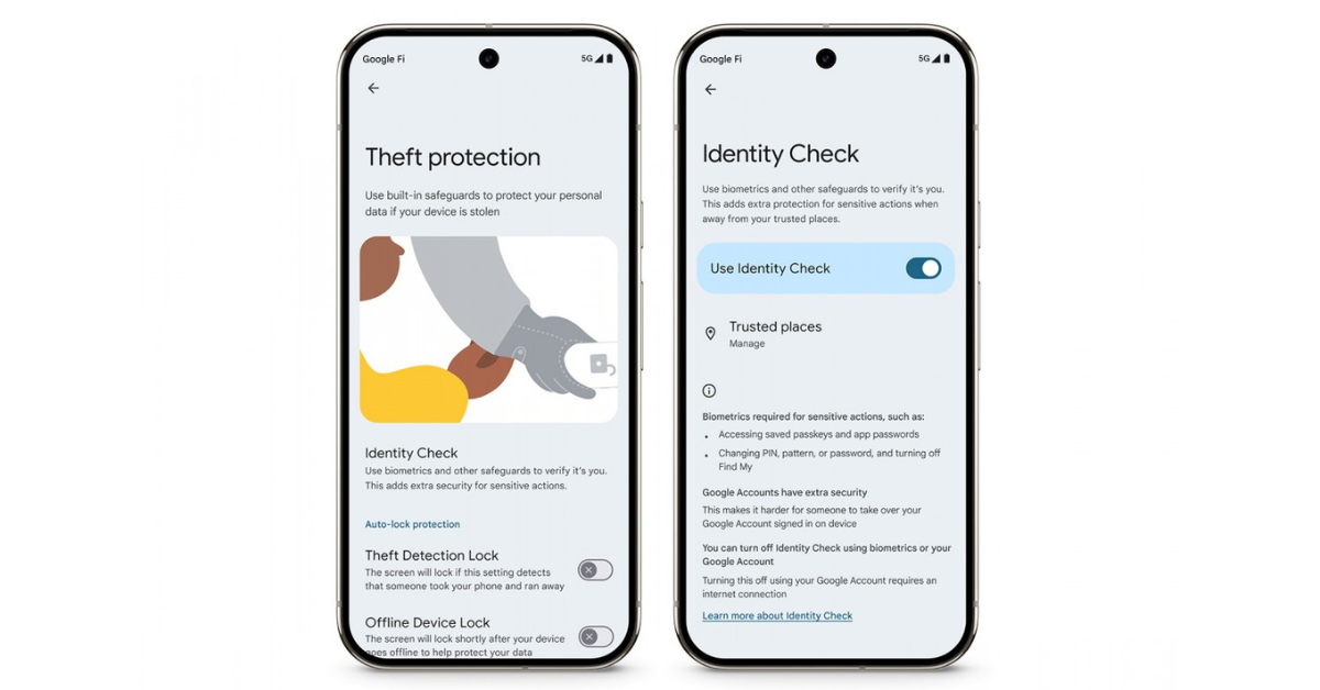 Google เปิดตัว Identity Check ช่วยปกป้องบัญชีของคุณ ในกรณีที่อุปกรณ์ถูกขโมย