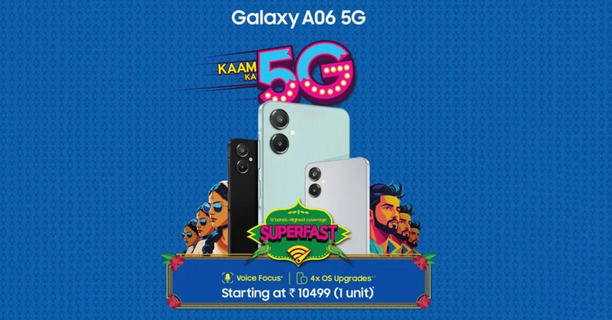 Samsung Galaxy A06 5G เปิดตัวเป็นมือถือ 5G ที่ถูกที่สุดของซัมซุงในอินเดีย