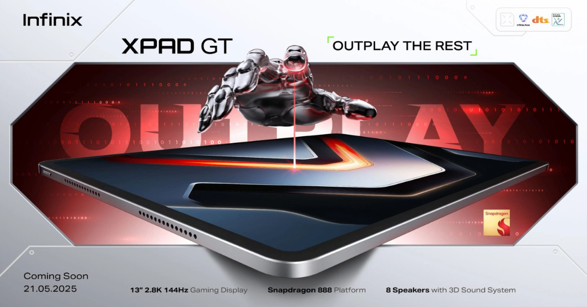 เปิดตัว Infinix Xpad GT แท็บเล็ตเล่นเกม จอ 13 นิ้ว 144Hz ชิป Snapdragon 888
