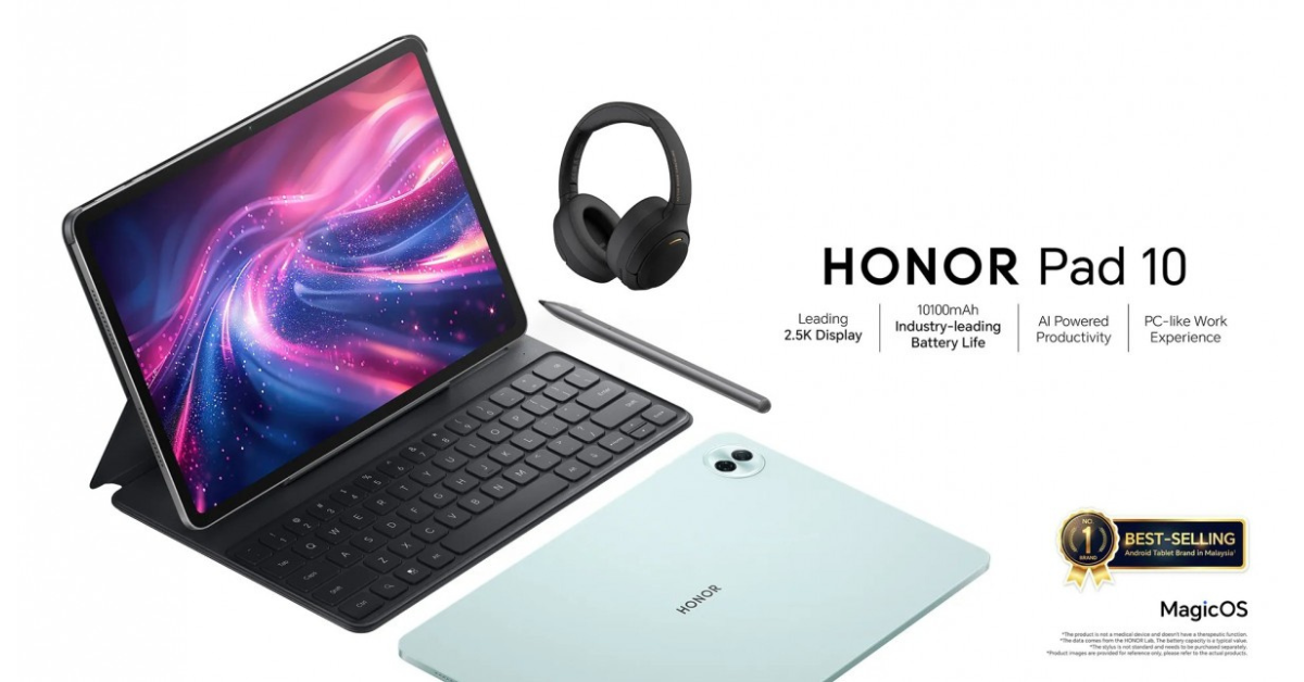เปิดตัว HONOR Pad 10 แท็บเล็ตจอใหญ่ 12.1 นิ้ว Snapdragon 7 Gen 3 แบต 10,100 mAh