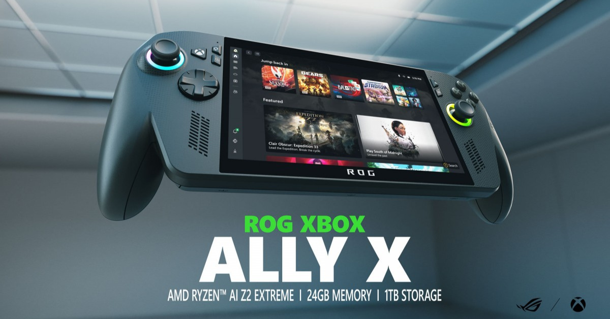 ASUS เปิดตัวเครื่องเล่นเกมพกพา ROG Xbox Ally X และ Ally 