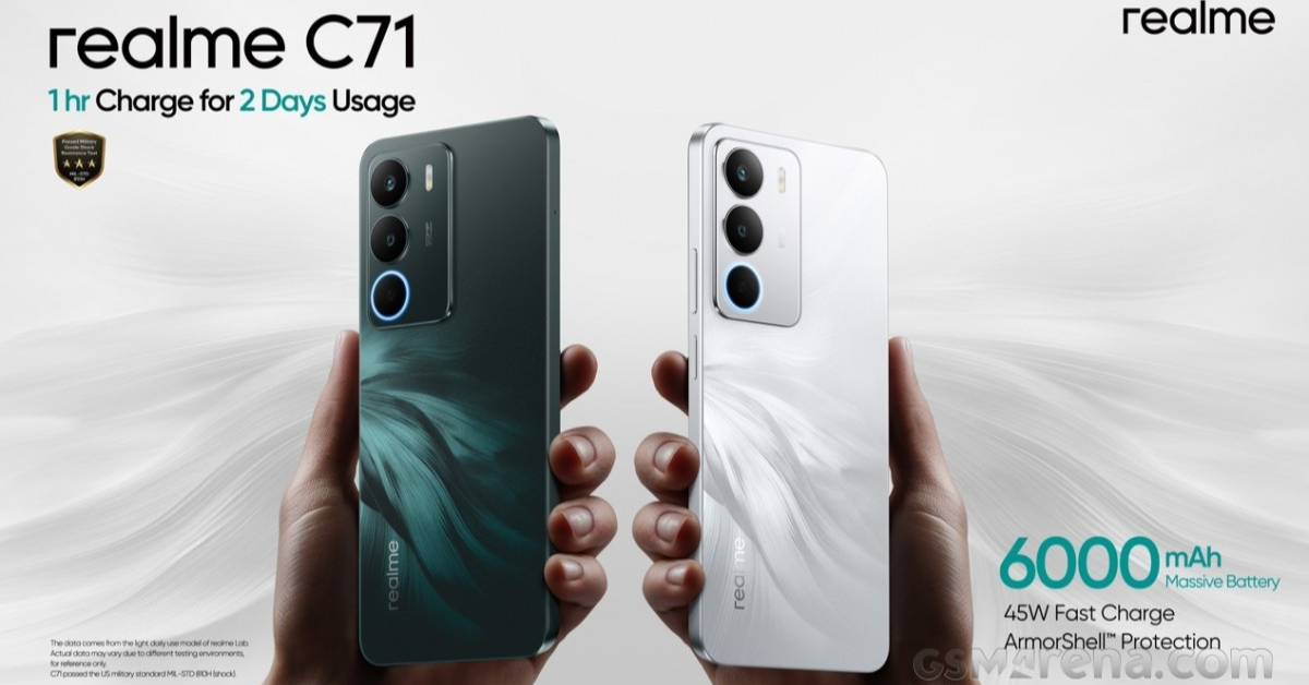realme C71 บุกยุโรปแล้วจ้า! สเปคปรับนิดหน่อย แบตอึด ชาร์จไวเหมือนเดิม!