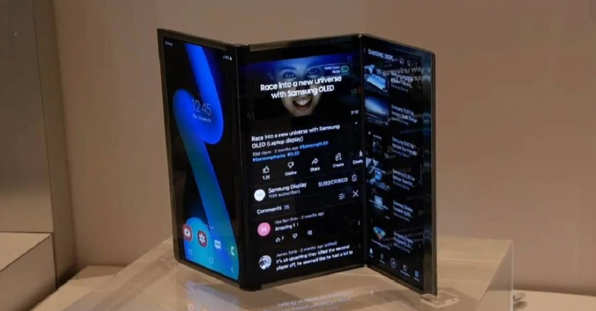 Samsung เตรียมเปิดตัวมือถือจอพับ 3 ทบสุดล้ำ! ไทเทเนียมมาแน่! (แต่กล้องใต้จออาจจะยังไม่มานะ!)