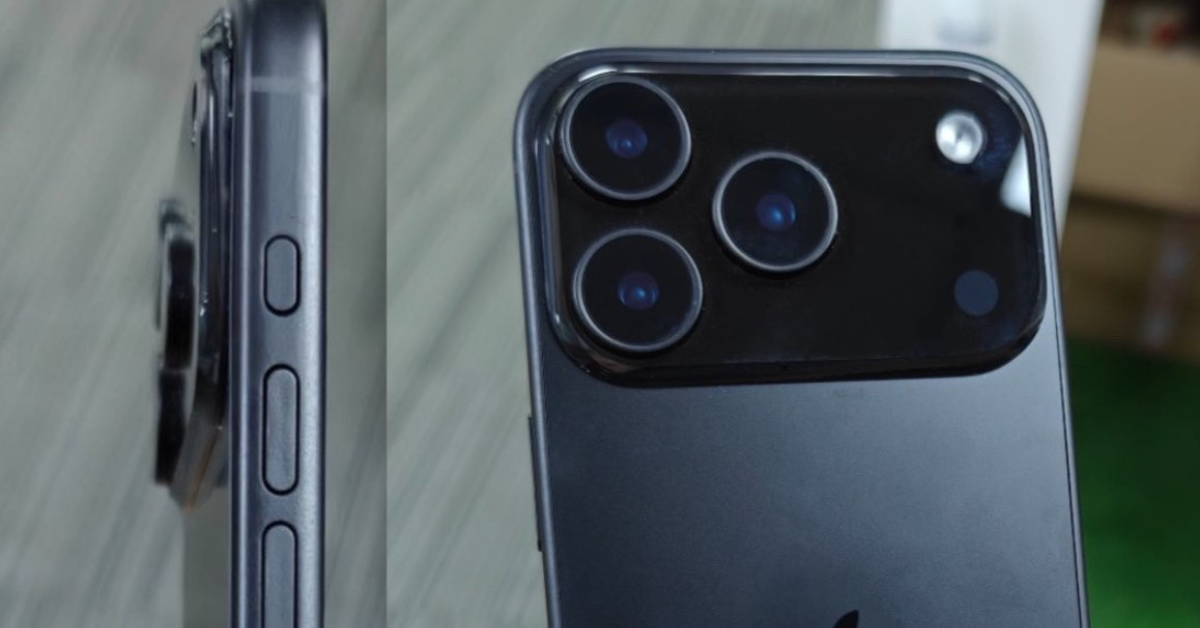 หลุดภาพ iPhone 17 Pro เผยเกาะกล้องดีไซน์ใหม่ ขอบเครื่องโค้งมนมากขึ้น