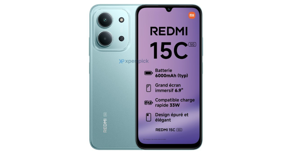 หลุดสเปก Redmi 15C 5G จอใหญ่ 6.9 นิ้ว แบตอึด 6,000 mAh