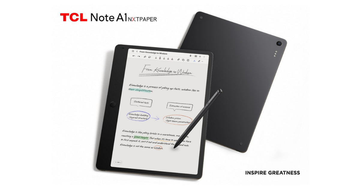 ผนึก AI และจอสัมผัสกระดาษ! TCL Note A1 NxtPaper เปิดตัวแล้ว ท้าชน ReMarkable และ Kindle Scribe ในฐานะสมุดโน้ตดิจิทัลแห่งอนาคต