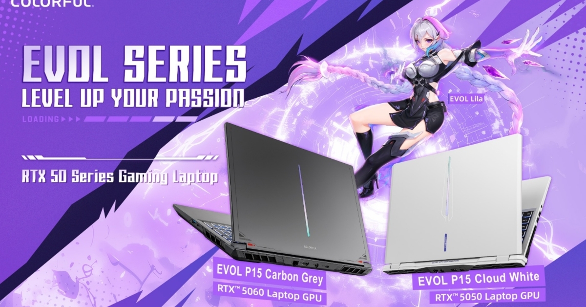 COLORFUL ประกาศเปิดตัวโน้ตบุ๊กเกมมิ่ง EVOL P15 มาพร้อมกราฟิก NVIDIA GeForce RTX 50 Series