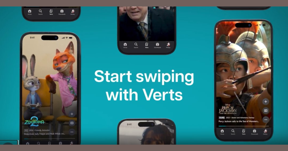 Disney+ เปิดตัว "Verts" ฟีเจอร์วิดีโอแนวตั้งสไตล์ TikTok เพื่อการค้นหาคอนเทนต์ที่รวดเร็วขึ้น