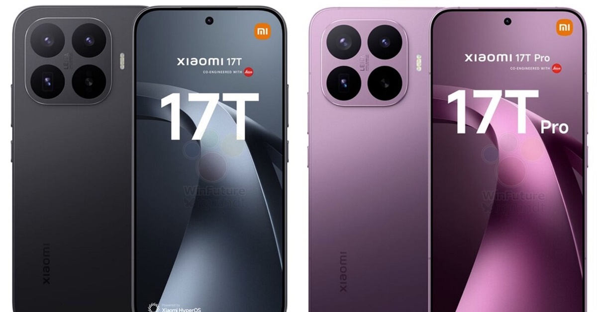 หลุดภาพจริง Xiaomi 17T และ 17T Pro อัปเกรดแบตเตอรี่จุใจ 7,000mAh พร้อมดีไซน์พรีเมียมใหม่